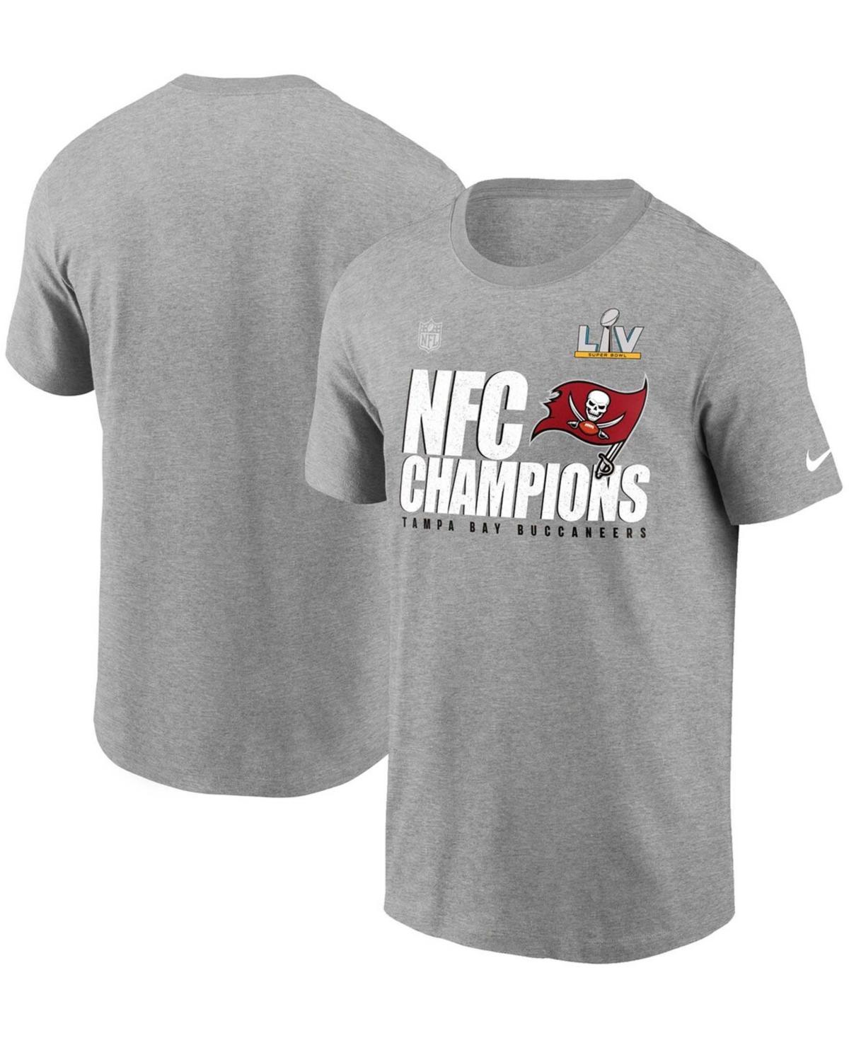 Mens Heathered Gray Tampa Bay Buccaneers 2020 Nfc Champions Locker Room Trophy Collection T-shirt Product Image