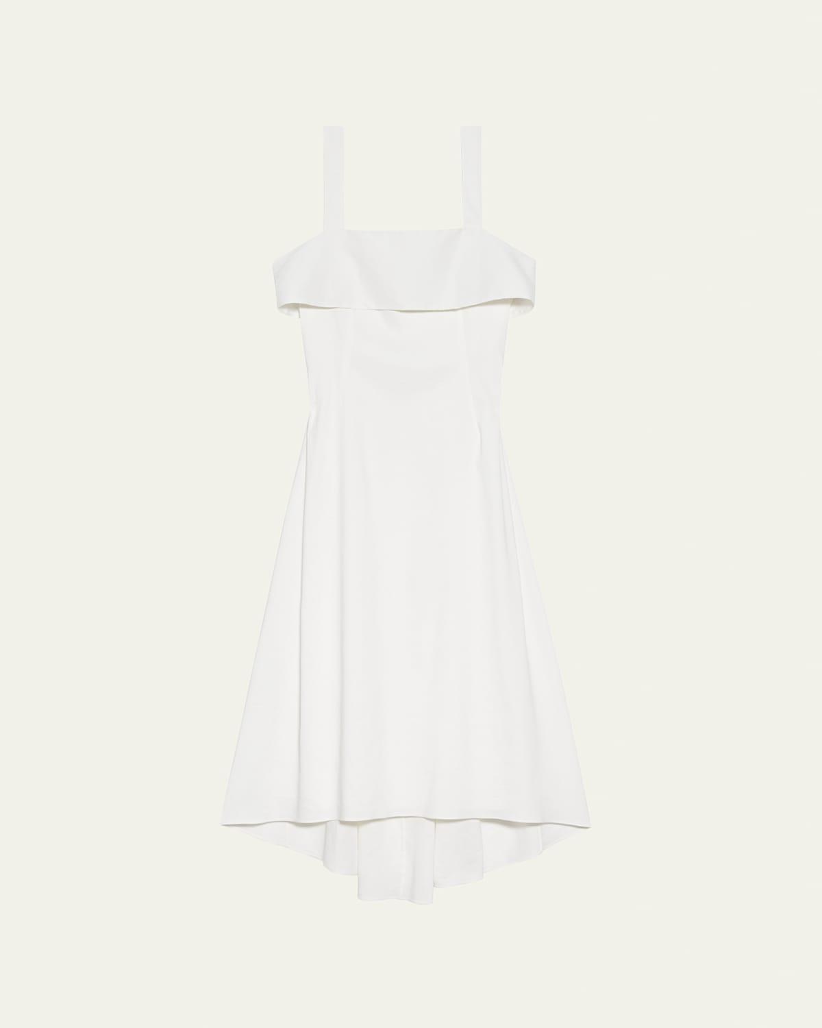 Womens Linen-Blend Midi-Dress Product Image