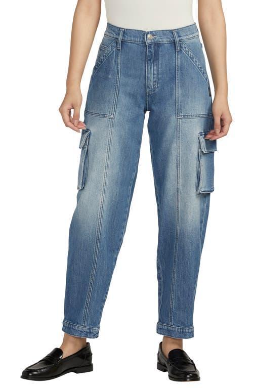 Silver Jeans Co. High Waist Ankle Cargo Jeans Product Image