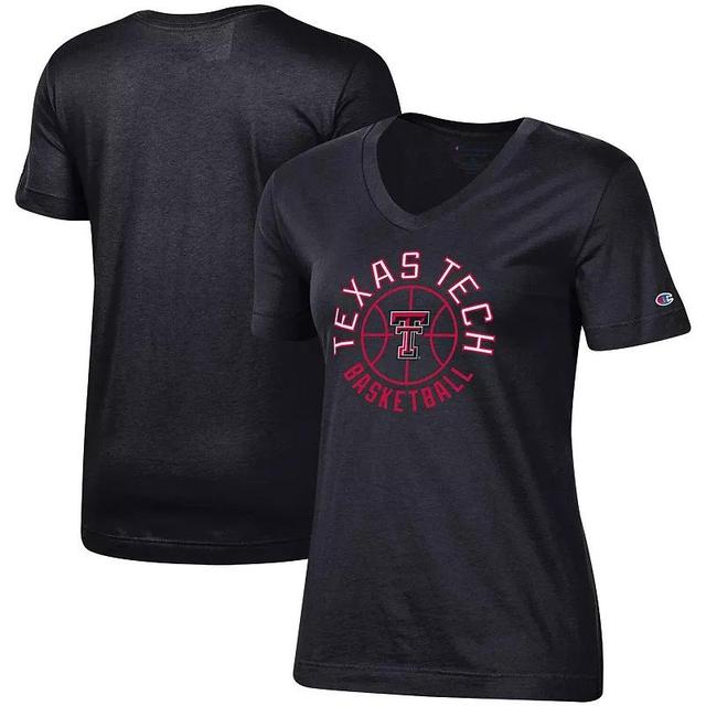 Womens Champion Texas Tech Red Raiders Basketball V-Neck T-Shirt Product Image