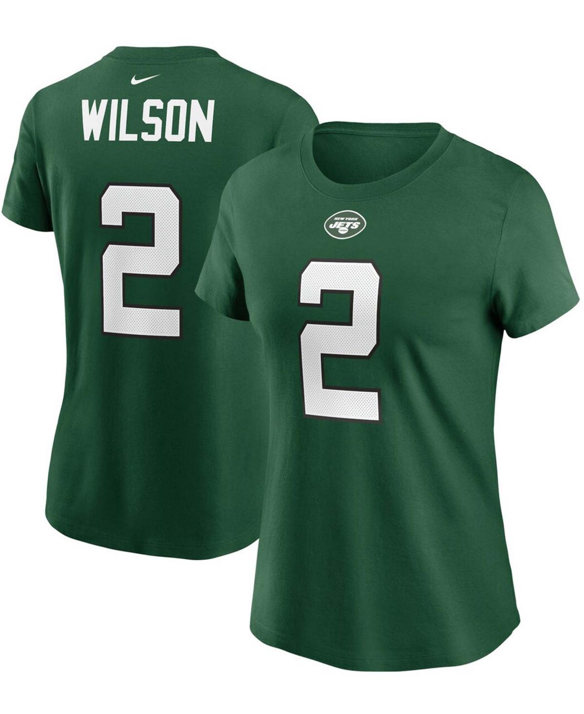 Womens Zach Wilson Green New York Jets 2021 Nfl Draft First Round Pick Player Name Number T-shirt Product Image