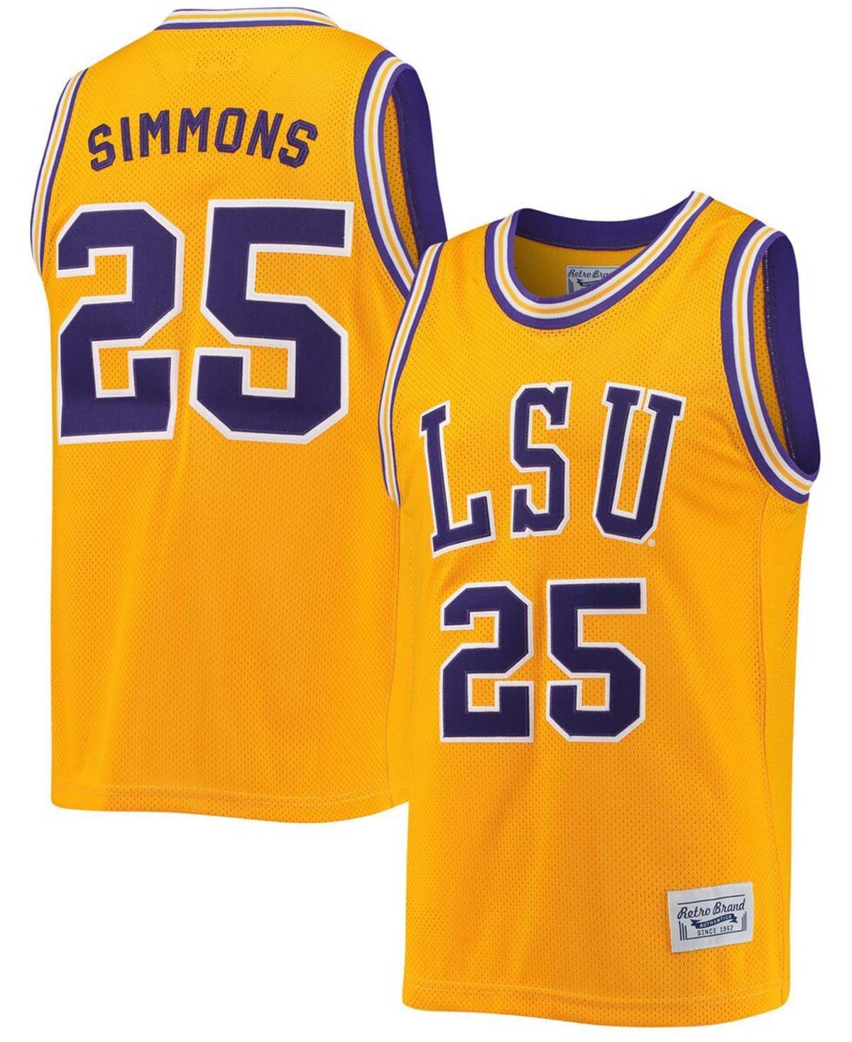 Mens Original Retro Brand Ben Simmons LSU Tigers Commemorative Classic Basketball Jersey Product Image