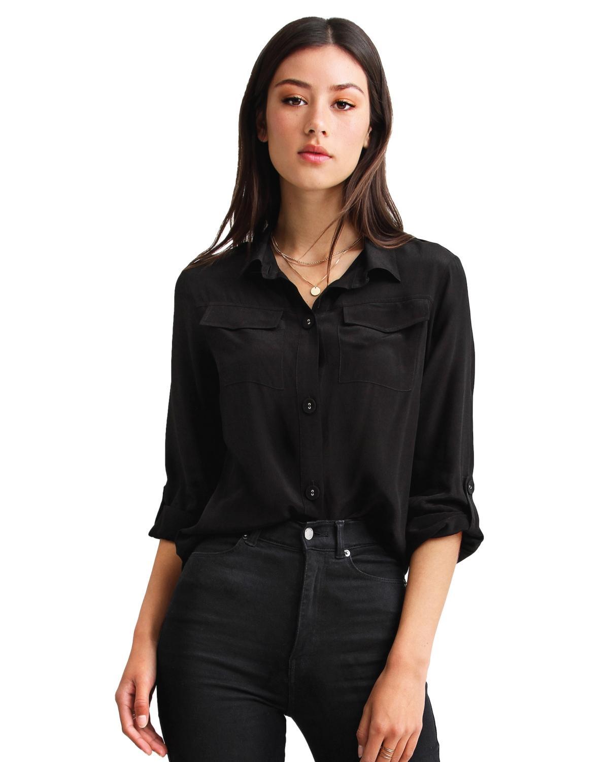 Belle & Bloom Womens Eclipse Rolled Sleeve Blouse product image