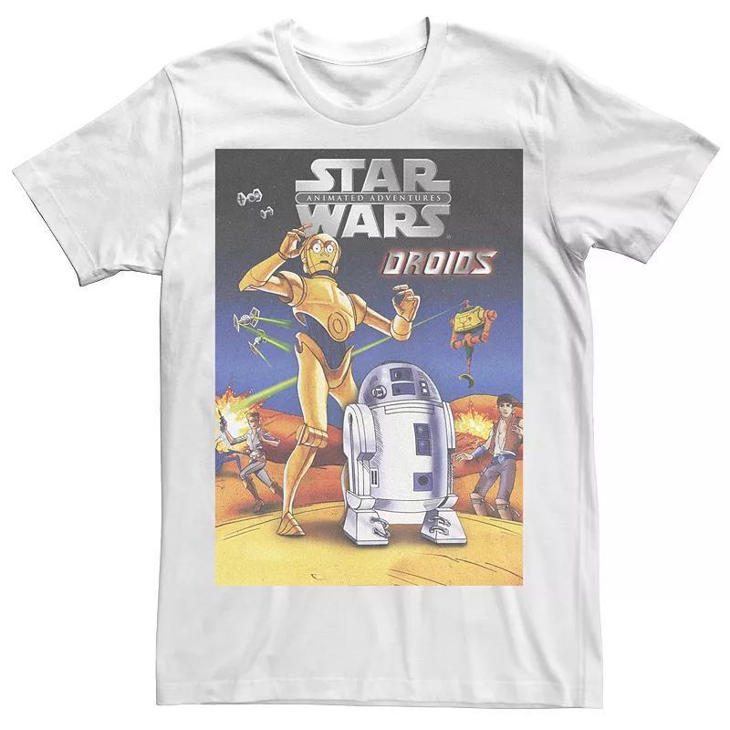 Mens Star Wars Animated Droids Vintage Group Shot Tee Product Image