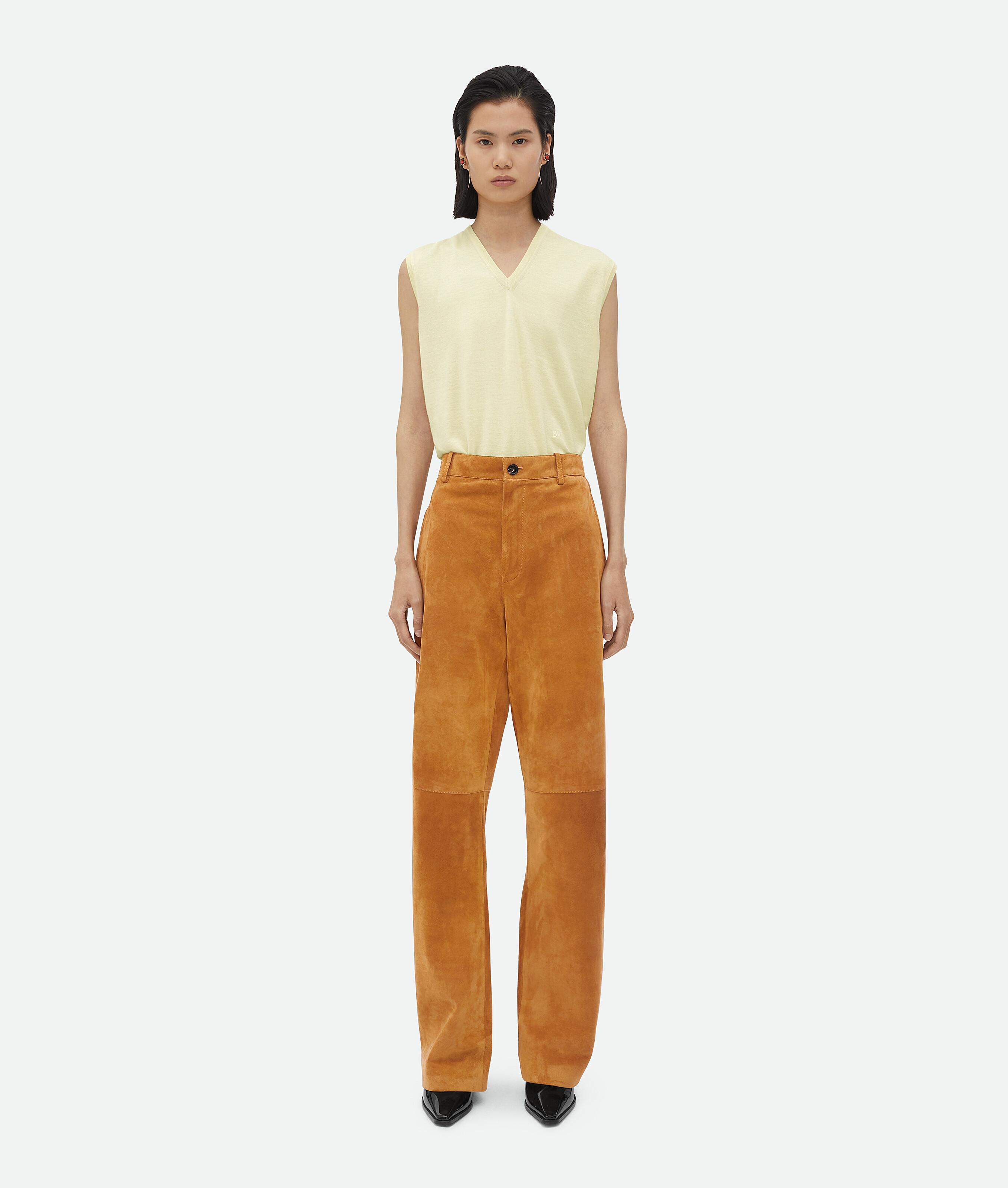 Suede Leather Trousers Product Image