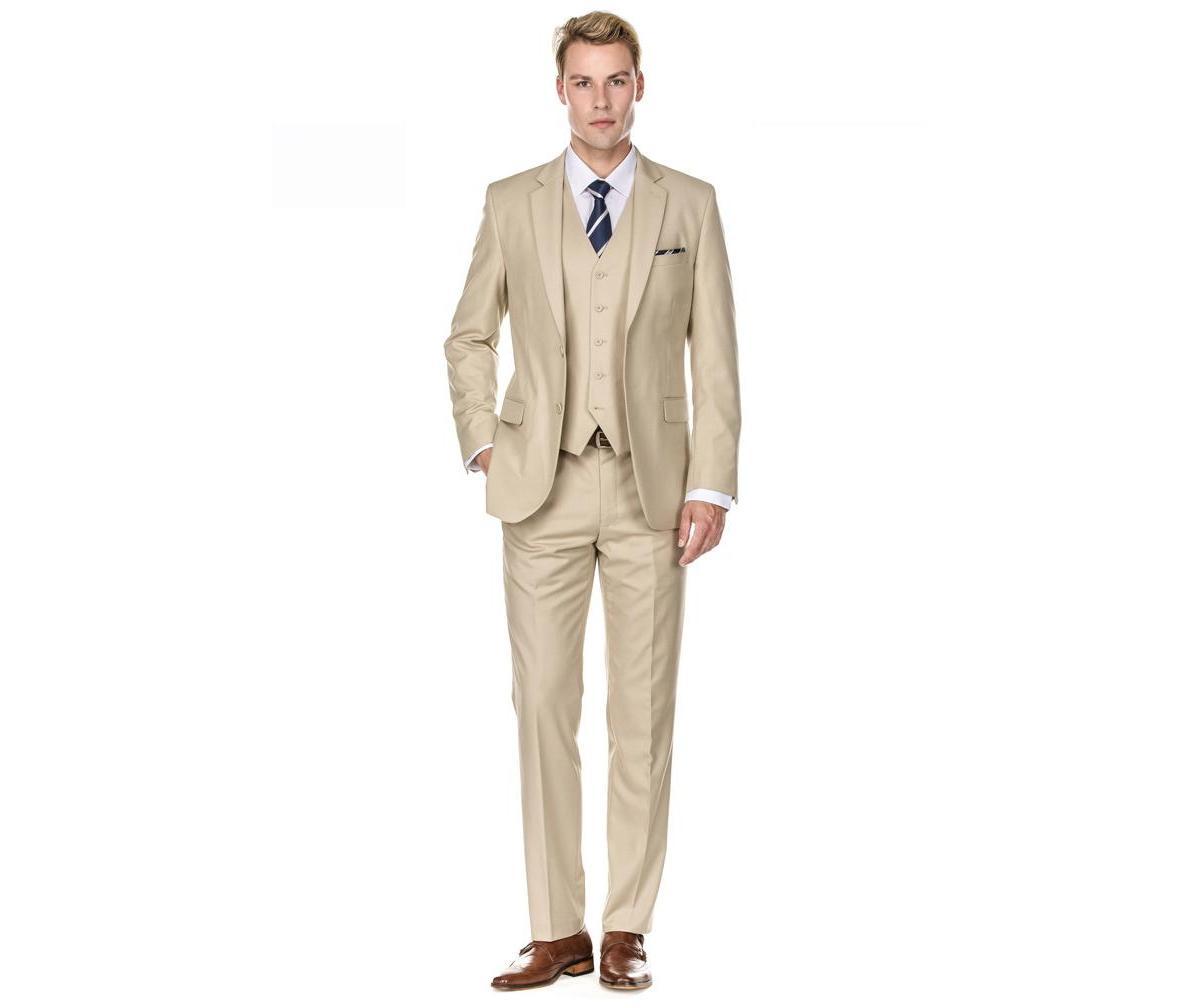 Braveman Mens 3-Piece Premium Vested 3-Piece Slim Fit Suit Product Image