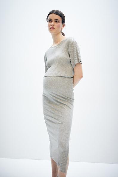 MAMA Crop T-shirt and Pencil Skirt Product Image