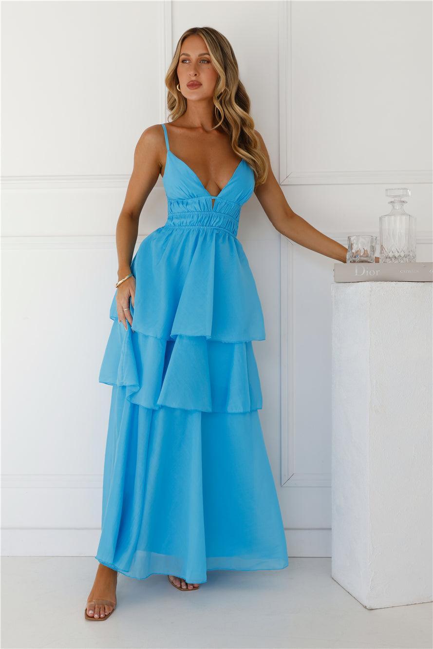 One True Love Maxi Dress Blue Product Image