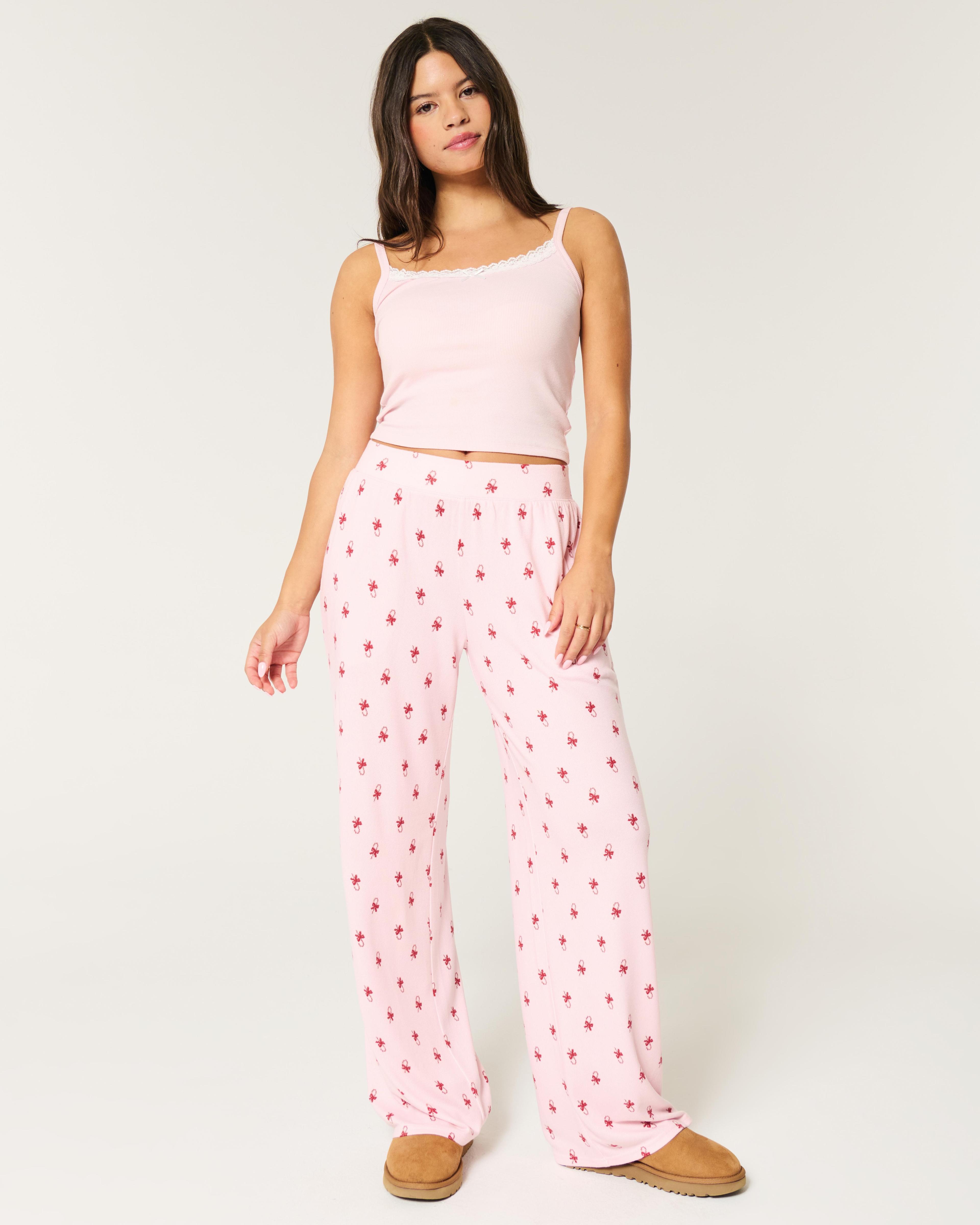 Cozy Wide-Leg Pajama Pants Product Image