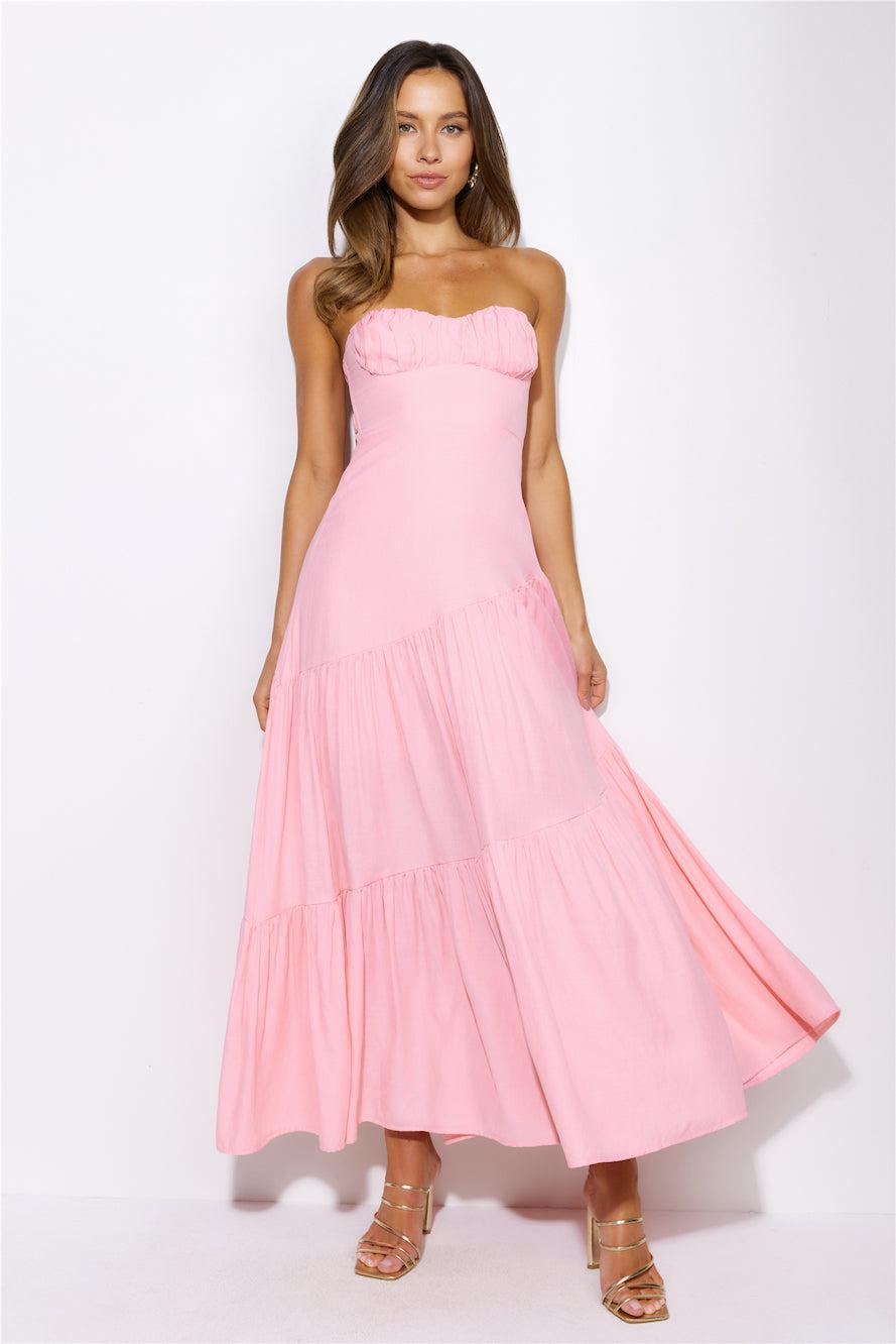 Summer In Love Maxi Dress Pink Product Image