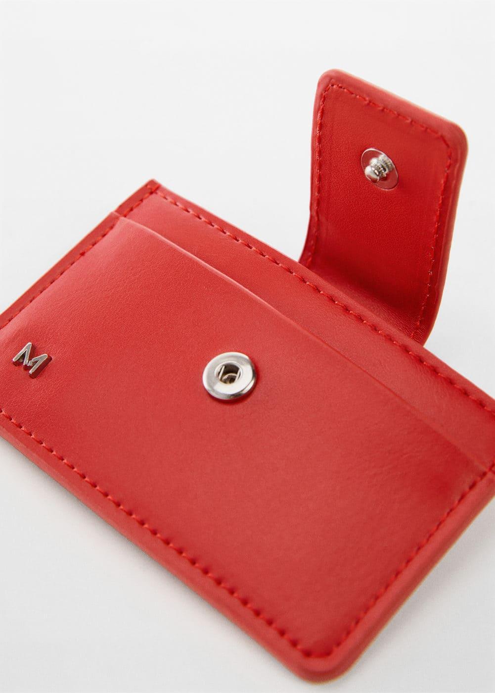 MANGO - Card holder with flap and logo - One size - Women Product Image