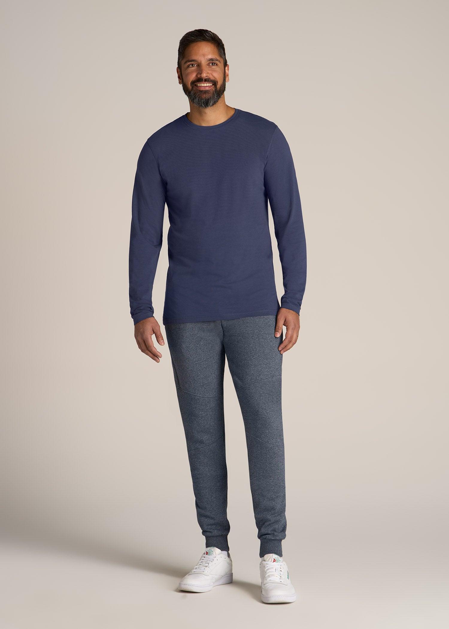 Wearever Fleece Joggers for Tall Men in Navy Mix Product Image