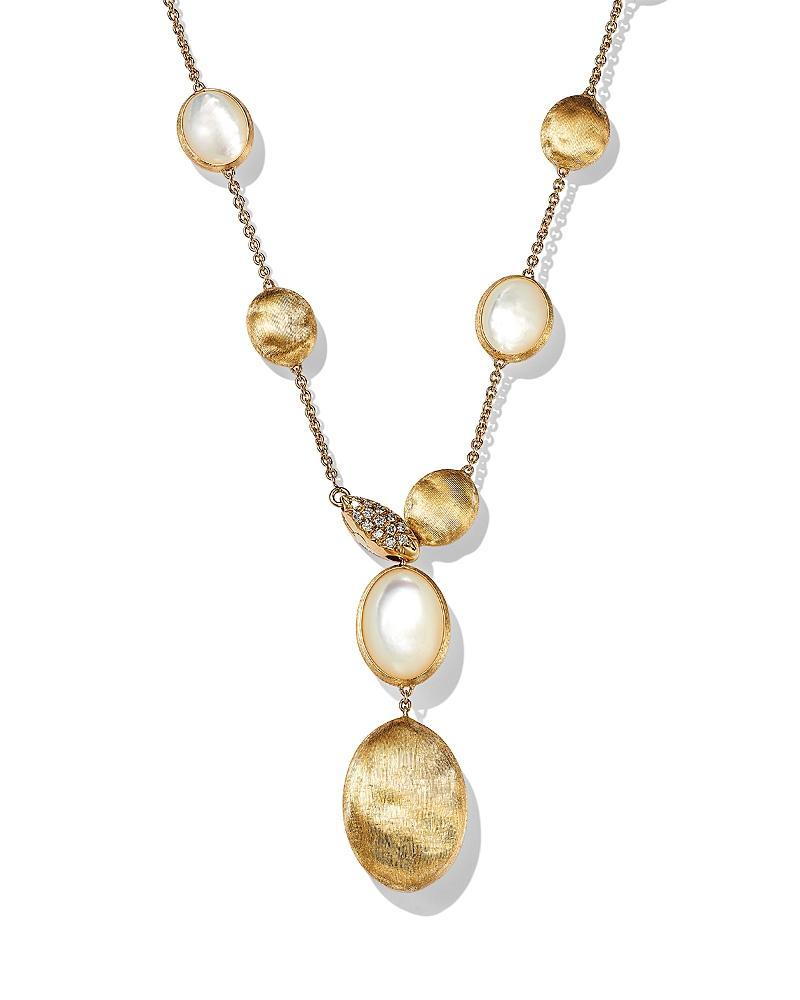 Womens Siviglia 18K Yellow Gold, Mother-Of-Pearl & 0.1 TCW Diamond Lariat Necklace Product Image