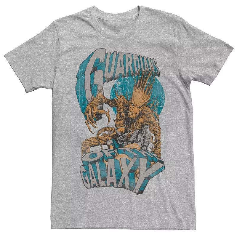 Mens Marvel Guardians Of The Galaxy Vintage Comic Characters Graphic Tee Athletic Grey Product Image