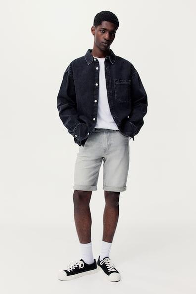 Slim Denim Shorts Product Image