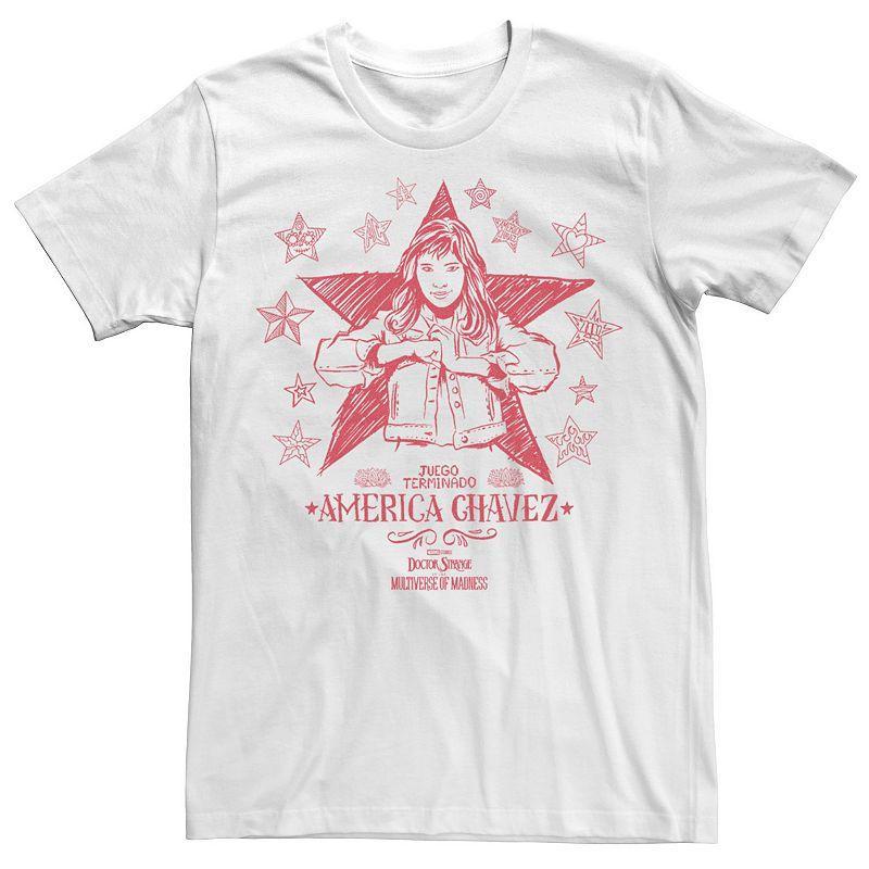 Mens Marvel Doctor Strange Movie 2 America Chavez Portrait Doodle Tee Product Image