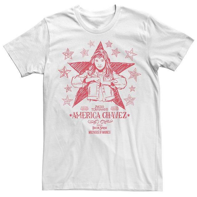 Mens Marvel Doctor Strange Movie 2 America Chavez Portrait Doodle Tee Product Image