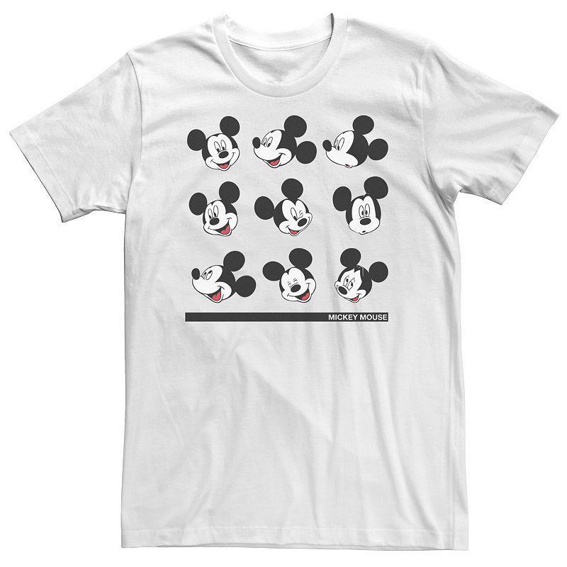 Disneys Mickey Mouse Big & Tall Different Face Of Mickey Tee, Mens Product Image