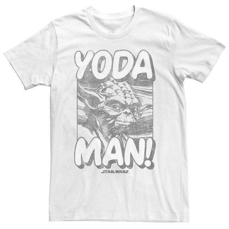 Mens Star Wars Yoda Man Poster Graphic Tee Product Image