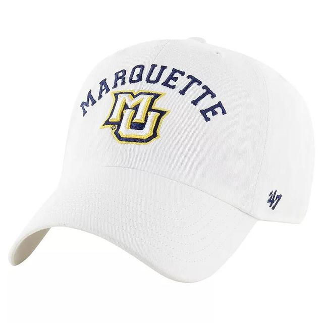 Mens 47 White Marquette Golden Eagles Classic Arch Clean Up Adjustable Hat Product Image