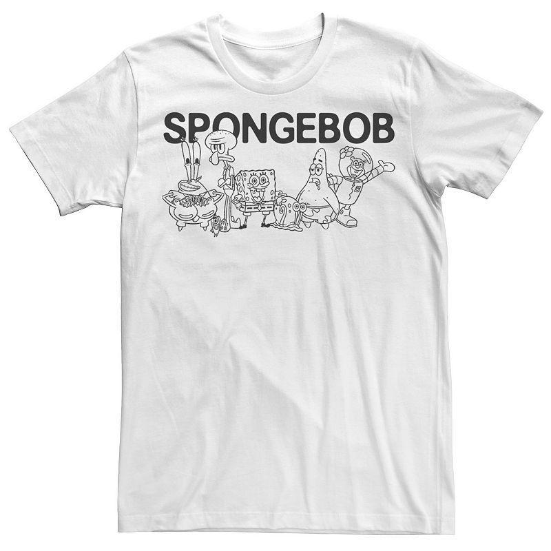 Mens SpongeBob Group Shot Outlines Tee Product Image