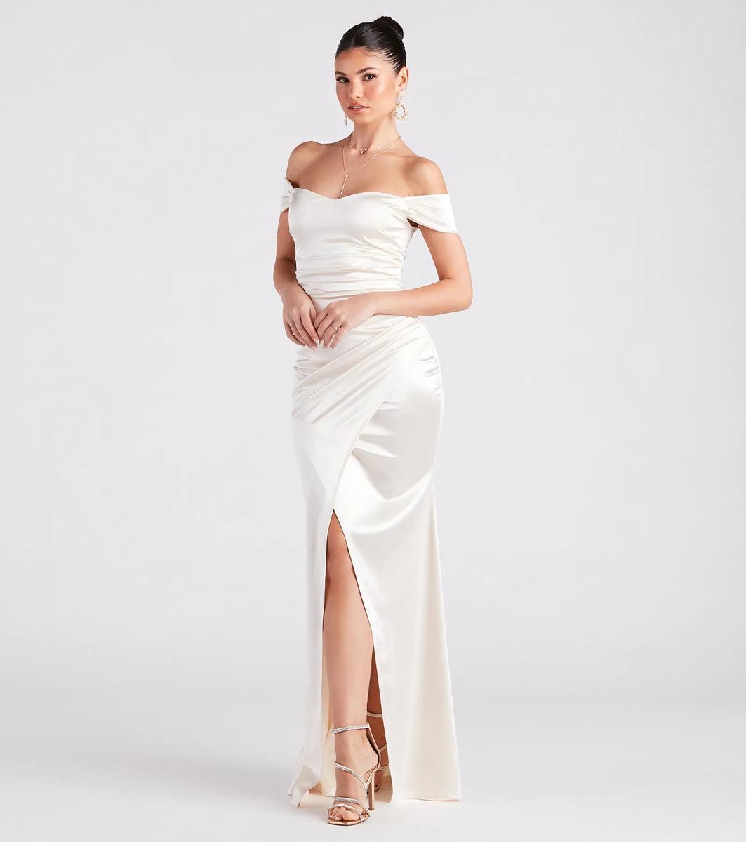 Valencia Formal Off-The-Shoulder Wrap Dress product image