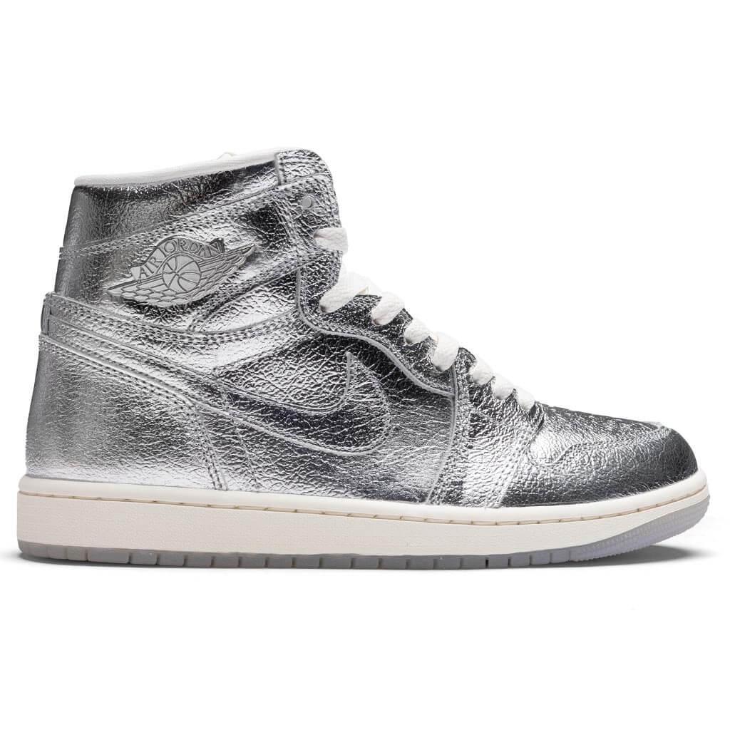 Air Jordan 1 Retro Hi OG Women's - Metallic Silver/Photon Dust/Sail Female Product Image