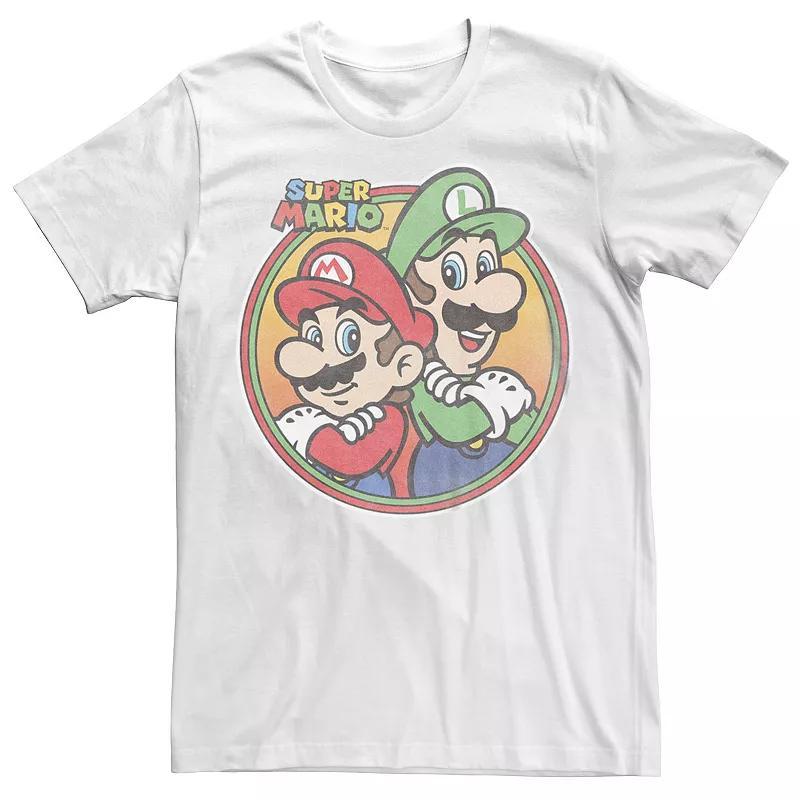 Mens Nintendo Super Mario & Luigi Brothers Circle Tee Product Image