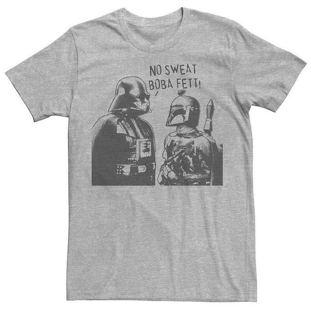 Mens Star Wars Darth Vader & Boba Fett No Sweat Boba Fett Tee Athletic Grey Product Image