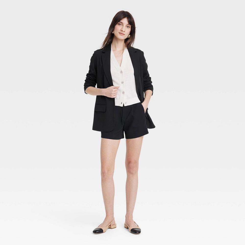 Women's Ponte Blazer - A New Day™ Black XL Product Image