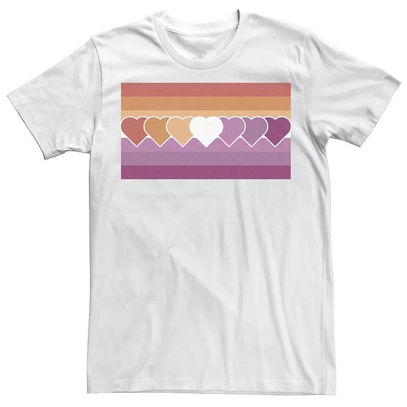 Mens Pride Hearts and Flag Tee Product Image