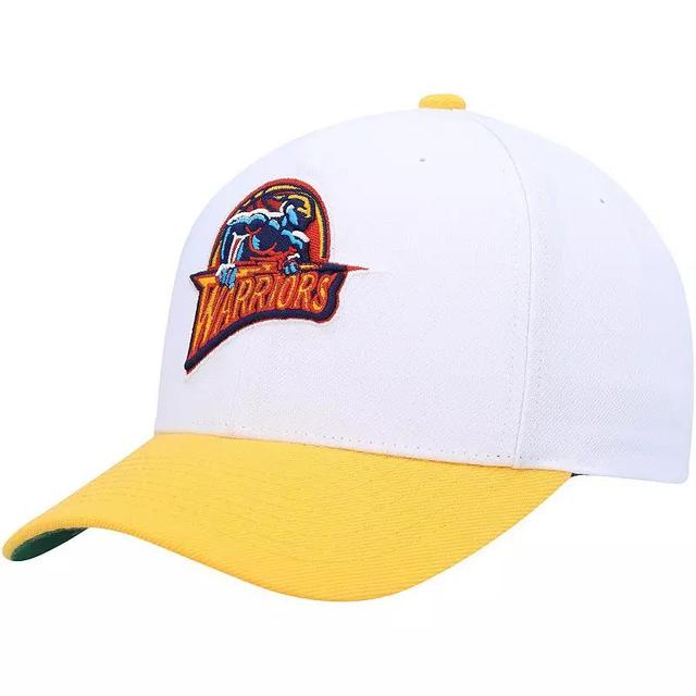 Mens Mitchell & Ness /Gold Golden State Warriors Hardwood Classics Core 2-Tone 2.0 Pro Snapback Hat Product Image