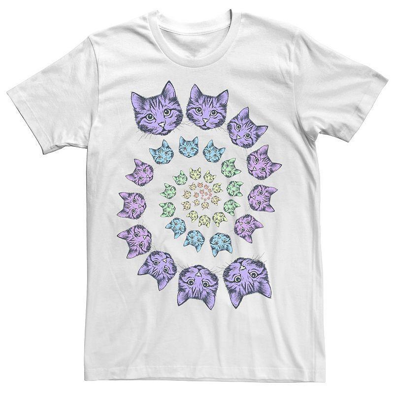 Mens Colorful Cat Spirals Tee Product Image