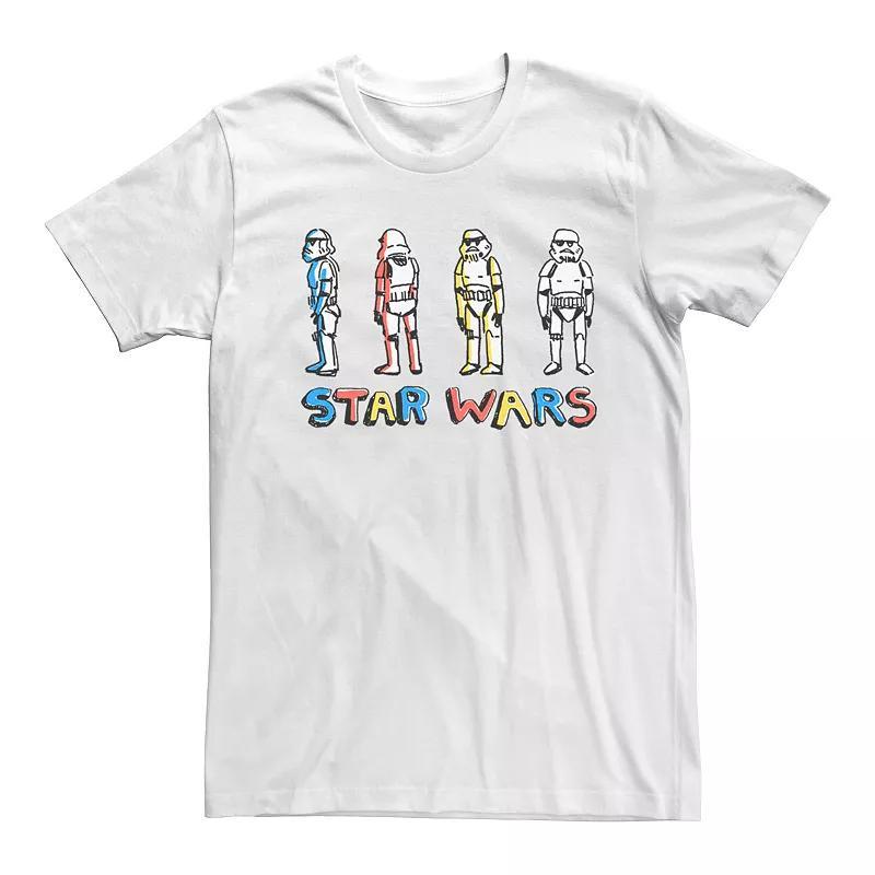 Mens Star Wars Stormtrooper Doodle Logo Graphic Tee Product Image