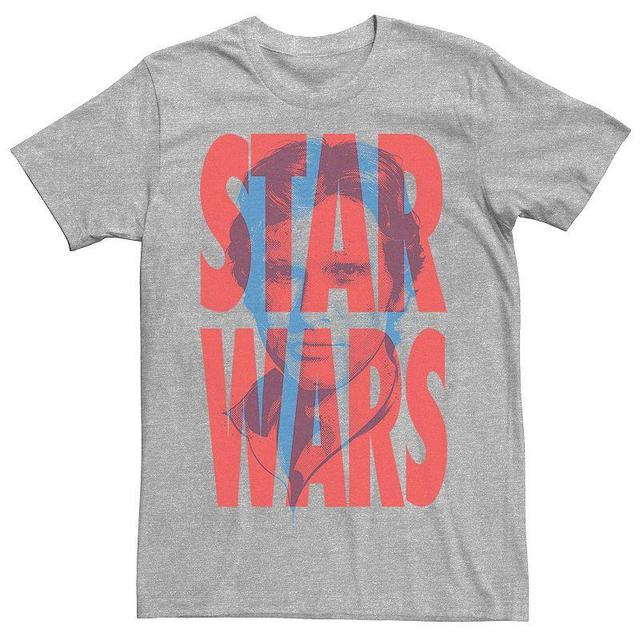 Mens Star Wars Han Solo Text Overlay Poster Tee Athletic Grey Product Image