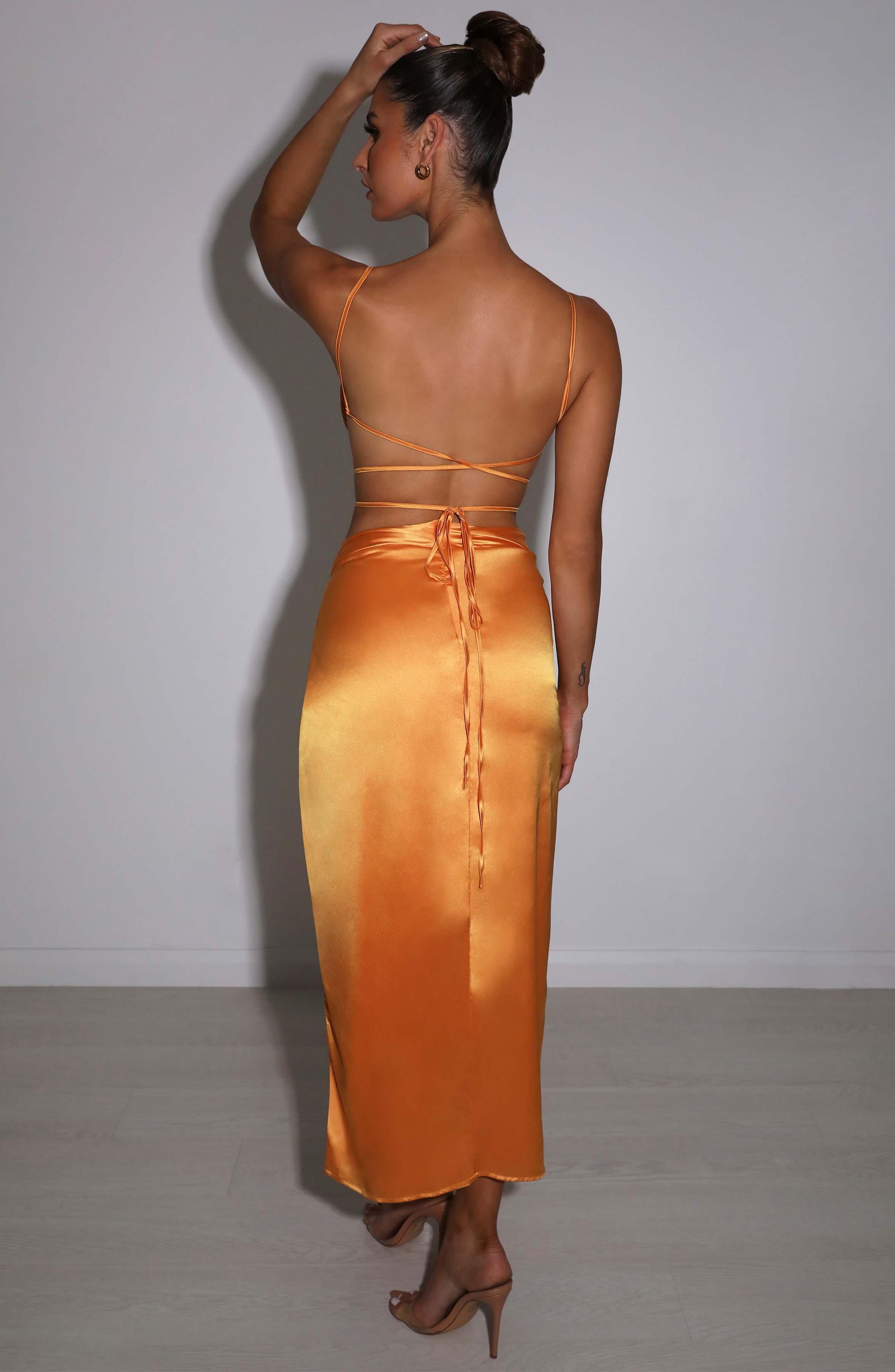 Sienna Maxi Skirt - Tangerine Product Image