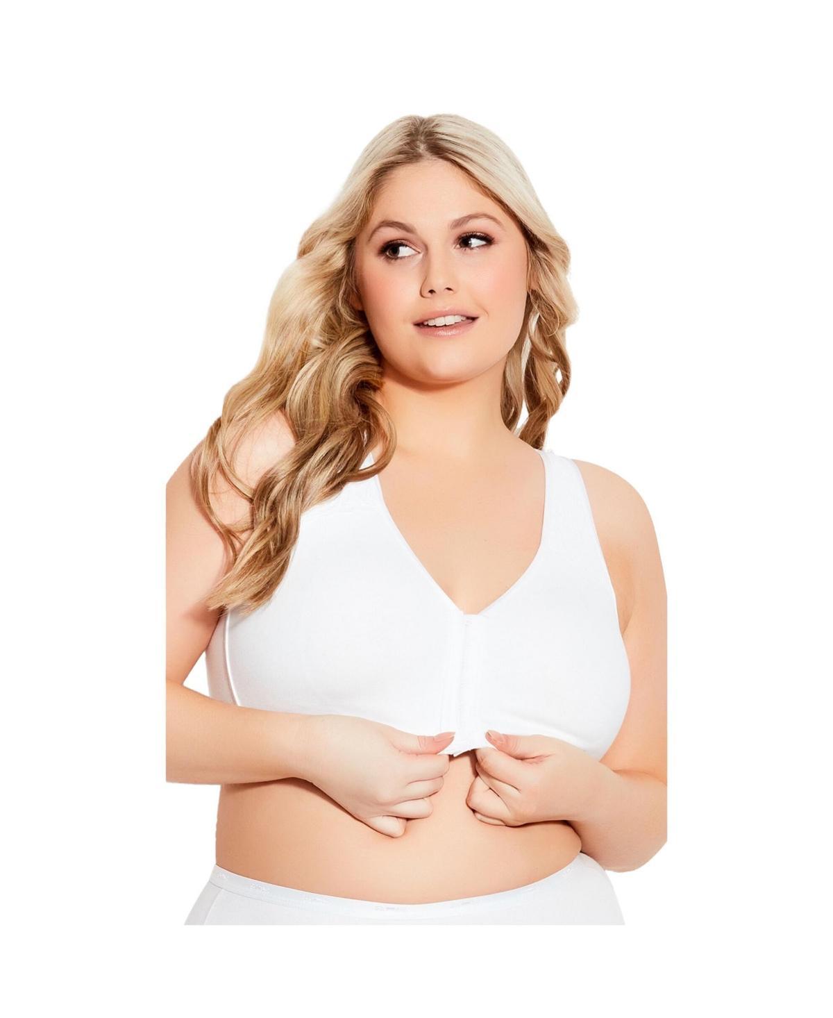 Avenue Womens Comfort Cotton Wire Free Front Close Bra Product Image