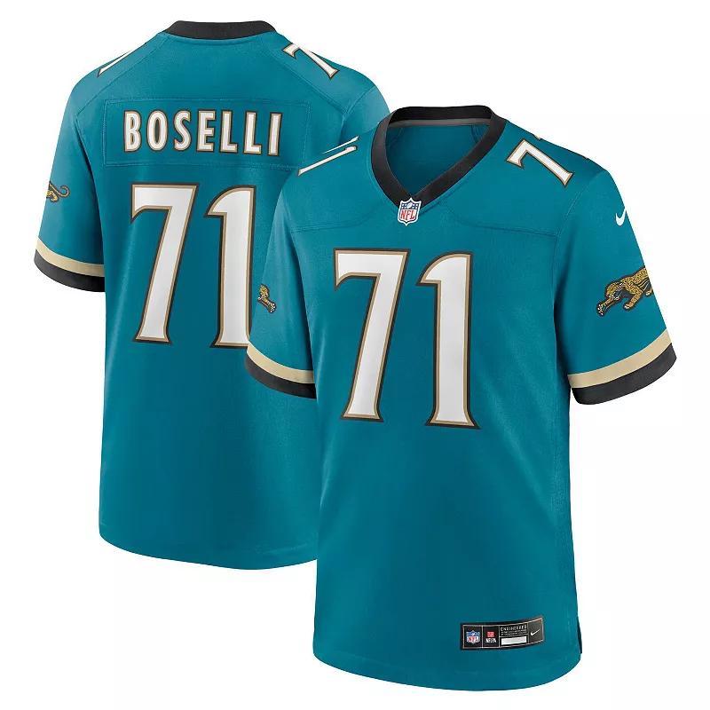 Mens Nike Tony Boselli Teal Jacksonville Jaguars Prowler Throwback Retired Player Game Jersey Product Image