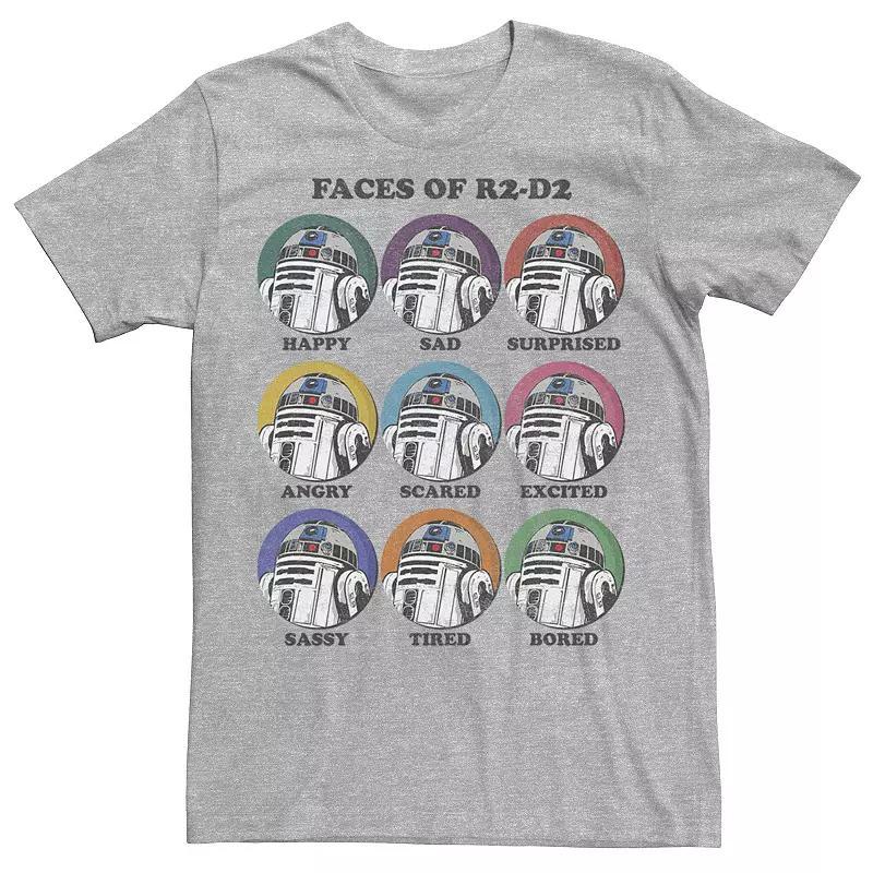 Mens Star Wars The Faces Of R2-D2 Tee Athletic Grey Product Image