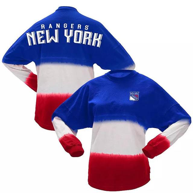 Womens Fanatics Branded Blue/Red New York Rangers Ombre Long Sleeve T-Shirt Product Image