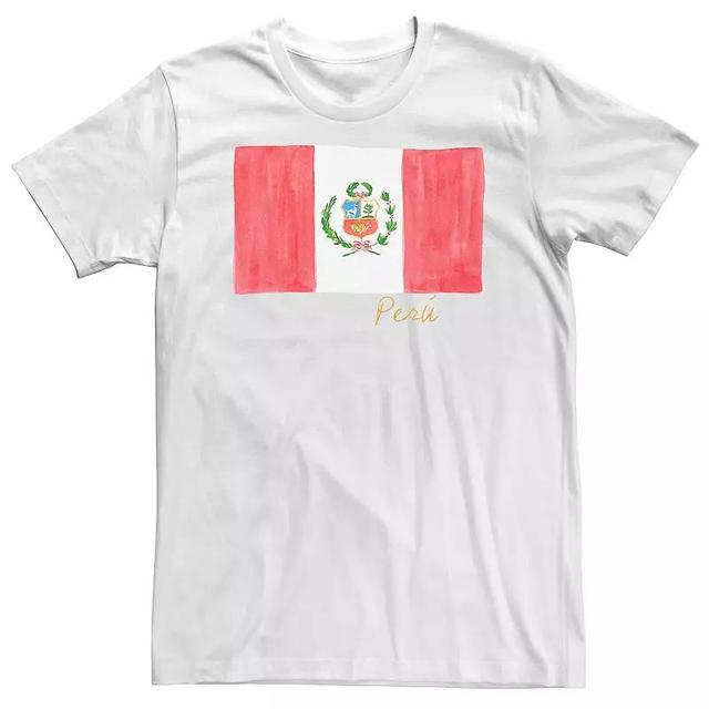 Big & Tall HHM Peru Flag Watercolor Tee, Mens Product Image