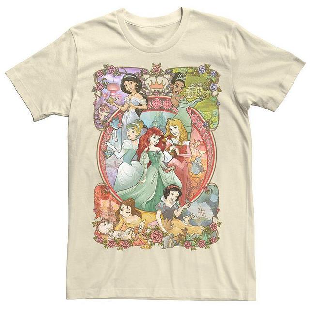 Mens Disney Princess Classic Cartoon Group Collage Tee Product Image