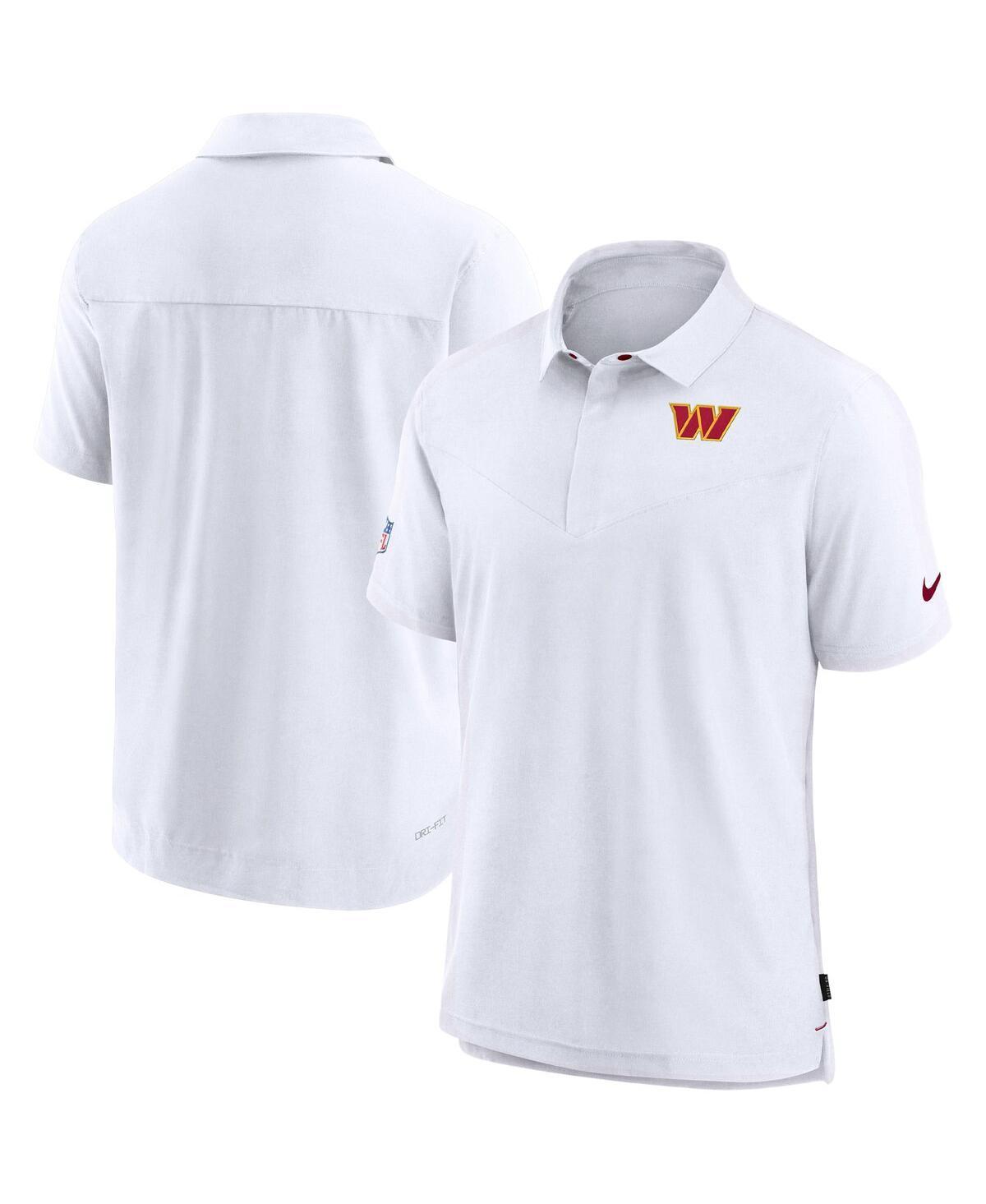 Nike Mens White Washington Commanders Sideline Lockup Performance Polo - White Product Image