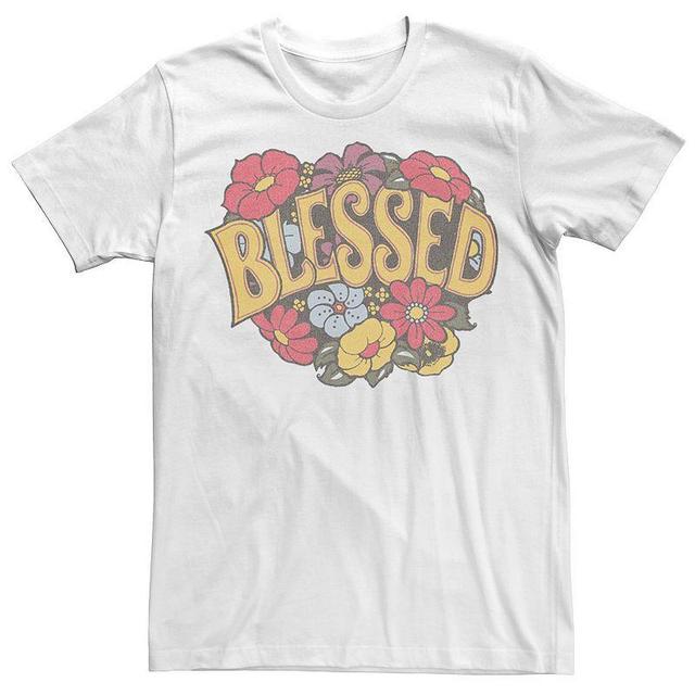 Mens Blessed Floral Wreath Tee Gold Product Image