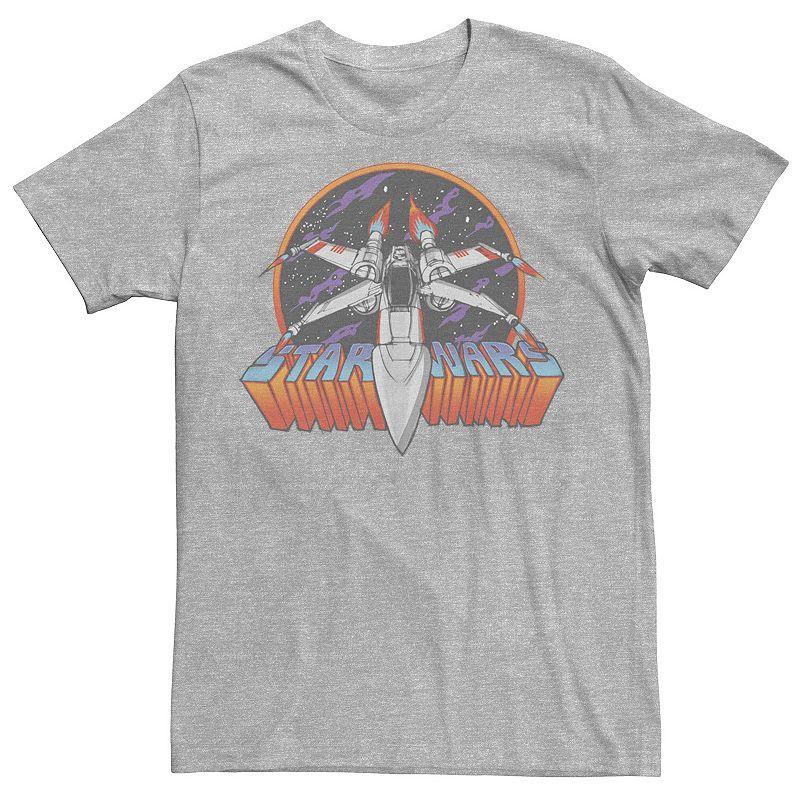 Mens Star Wars Sketchy Sketch Vintage Graphic Tee Athletic Grey Product Image