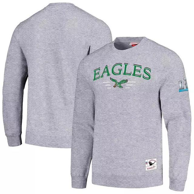 Mens Mitchell & Ness Gray Philadelphia Eagles Rings 2.0 Pullover Sweatshirt Product Image