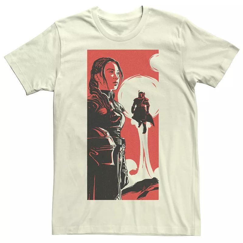 Mens Star Wars The Book Of Boba Fett Fennec And Boba Red Hue Poster Tee Product Image