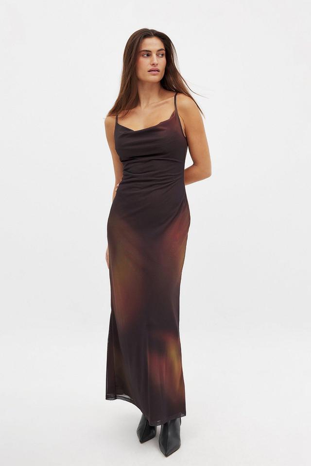 Waterfall Mesh Maxi Dress Product Image