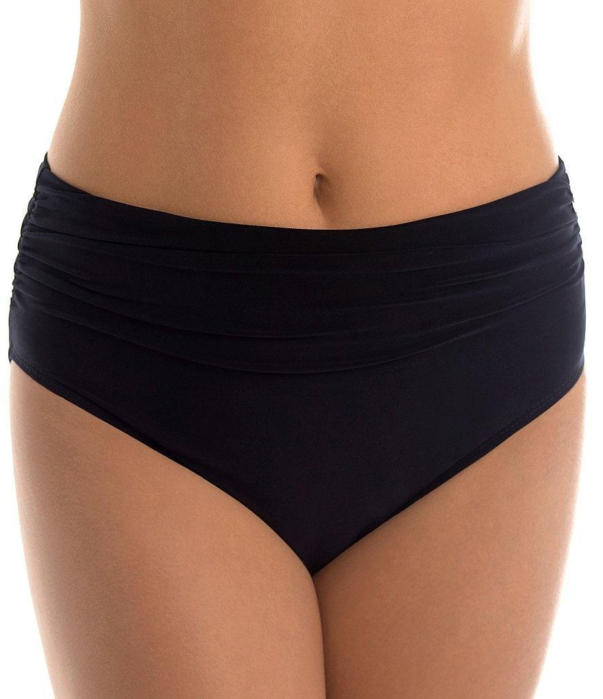 Magicsuit Solid Jersey Brief Shirred Swim Bottom Product Image