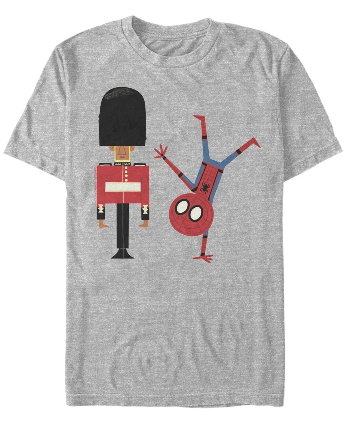 Mens Marvel Spider-Man Far From Home Handstand Portrait Graphic Tee Athletic Grey Product Image